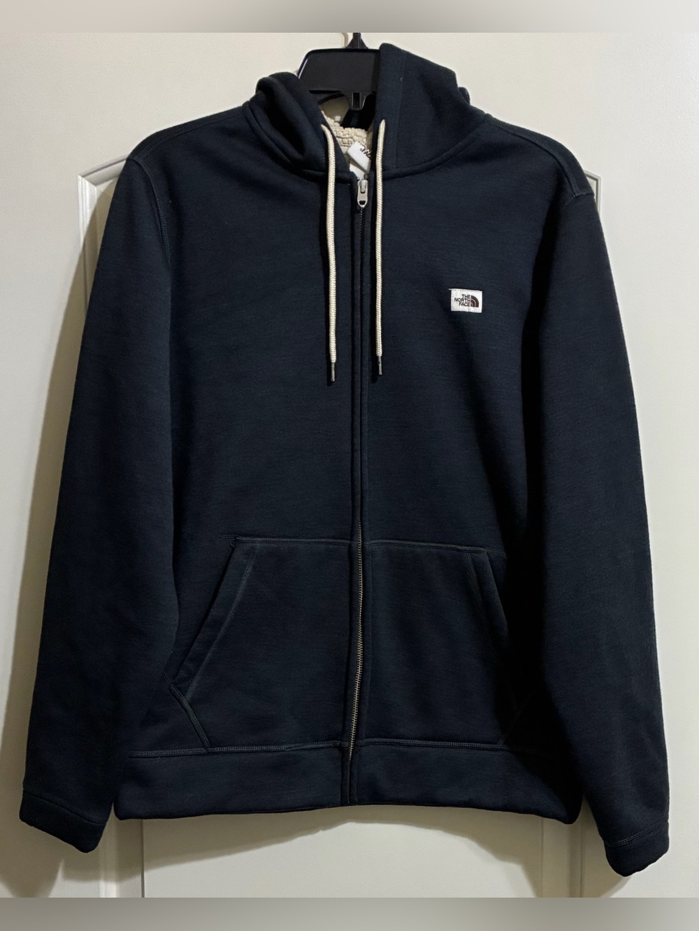 The North Face Hommes Men’s Gray Wool Blend Zip Up Fleece Sweatshirt Hoodie M